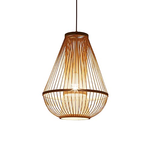 Éclairage bambou 45 cm MOCHAMIK fini les lumières agressives grâce à ce plafonnier tressé à tamisage doux
