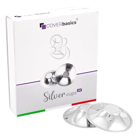 COVERbasics Zilveren tepelbeschermers (SilverCups) tepelhoedjes voor het voorkomen en behandelen van tepelkloven tijdens het geven van borstvoeding (UNI)