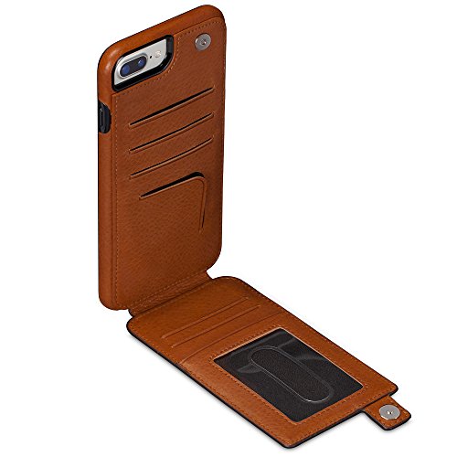 Sena Walletskin Durable Quality Leather Bifold Wallet Case For Iphone 6+ 7+ 8+ Plus - Tan #TOP2