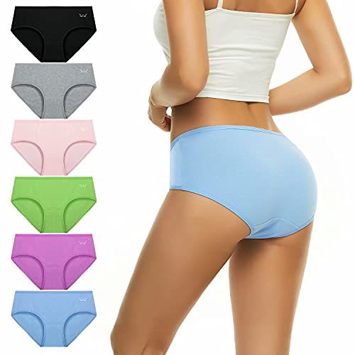 Slip femme coton respirant PULIOU lot de panties anti-irritations