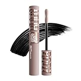 Maybelline New York Lash Sensational Body Mascara, Wimperntusche, Volumenmascara für 24H Wimpern-Lifting und 12x Volumen, mit Sanduhr-Kurven Bürste und Tonerde ohne Verklumpen, Schwarz, 9,5 ml
