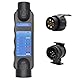 Sepzlly Anhänger Prüfgerät mit 7-13 Polige Adapter, 12V Anhängerkupplung Tester Anhängersteckdose Prüfgerät für Wohnwagen Abschleppen Fahrzeugen Wohnmobile Caravans Diagnose Anhängerrückleuchten