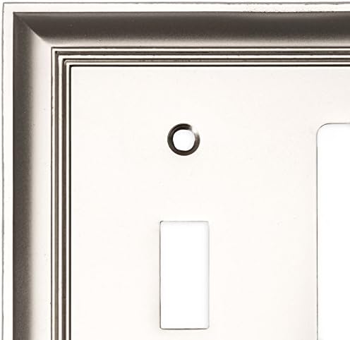 Allen + roth Cosgrove 2-Gang Satin Nickel Single Round Wall Plate