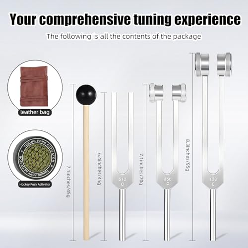 image for Generic Tuning-Forks-for-Healing, Tuning Fork Set Includes 128hz/256hz