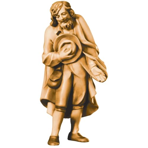 Berger de crèche 13 cm en bois peint pour décoration de Noël chaleureuse - 4