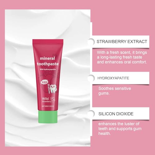 Natural Probiotic Hydroxylapatit Zahnpasta für Kids, Kinder Hydroxyapatite Toothpaste Mit Fruchtiger Erdbeere, Geeignet füR Erwachsene & Kinder Hilft Bei Empfindlichen ZäHnen (2) – Bild 4