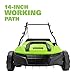 Greenworks 13 Amp 14-Inch Corded Dethatcher / Scarifier, DT13B00
