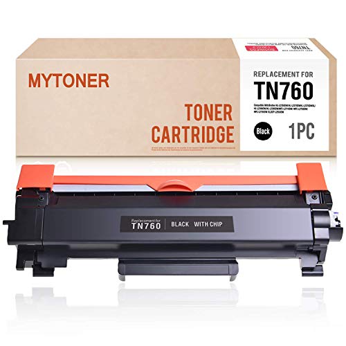 MYTONER Compatible Toner Cartridge Replacement for Brother TN760 TN730 TN-760 High Yield for HL-L2350DW HL-L2390DW HL-L2395DW HL-L2370DW DCP-L2550DW MFC-L2710DW MFC-L2730DW MFC-L2750DW (Black)