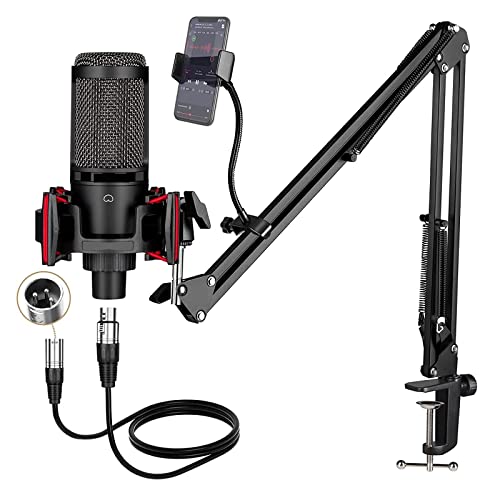 Microphone de studio XLR cardioïde filaire avec stand de table stable - 3