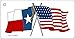SMART BLONDE Texas Crossed US Flag Novelty Metal Key Chain KC-11503