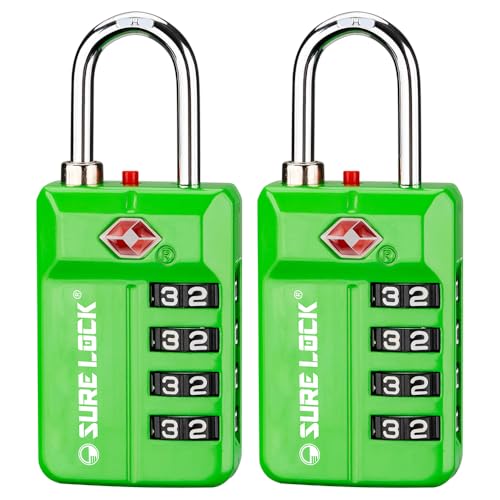 SURE LOCK TSA Approved 4-Digit Resettable Combination