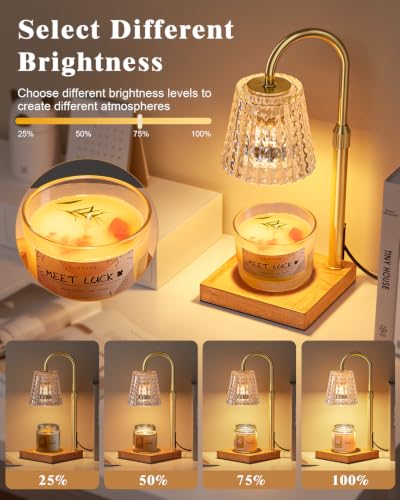 Image of Crystal Candle Warmer Lamp with Timer, House Warming Gifts New Home Decor