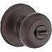 Kwikset Cove Interior Privacy Door Knob with Lock, Door Handle For Bathroom and Bedroom, Venetian Bronze Keyless Turn Lock Doorknob