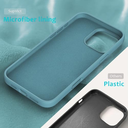 Image of FIRST MART Silicone Back Case for iPhone 16 Pro, Soft-Touch Phone Back Cover for Apple iPhone 16 Pro - Sky Blue