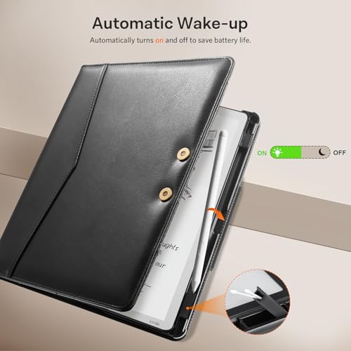 Image of CoBak Premium PU Leather Case for 11 inch Kindle Scribe 3rd Gen 2025, Kindle Scribe Colorsoft, TouchPad D10, Folio Cover with Pen Holder, Auto Sleep /Wake, Card Slots & File Folders, Not for Remarkable