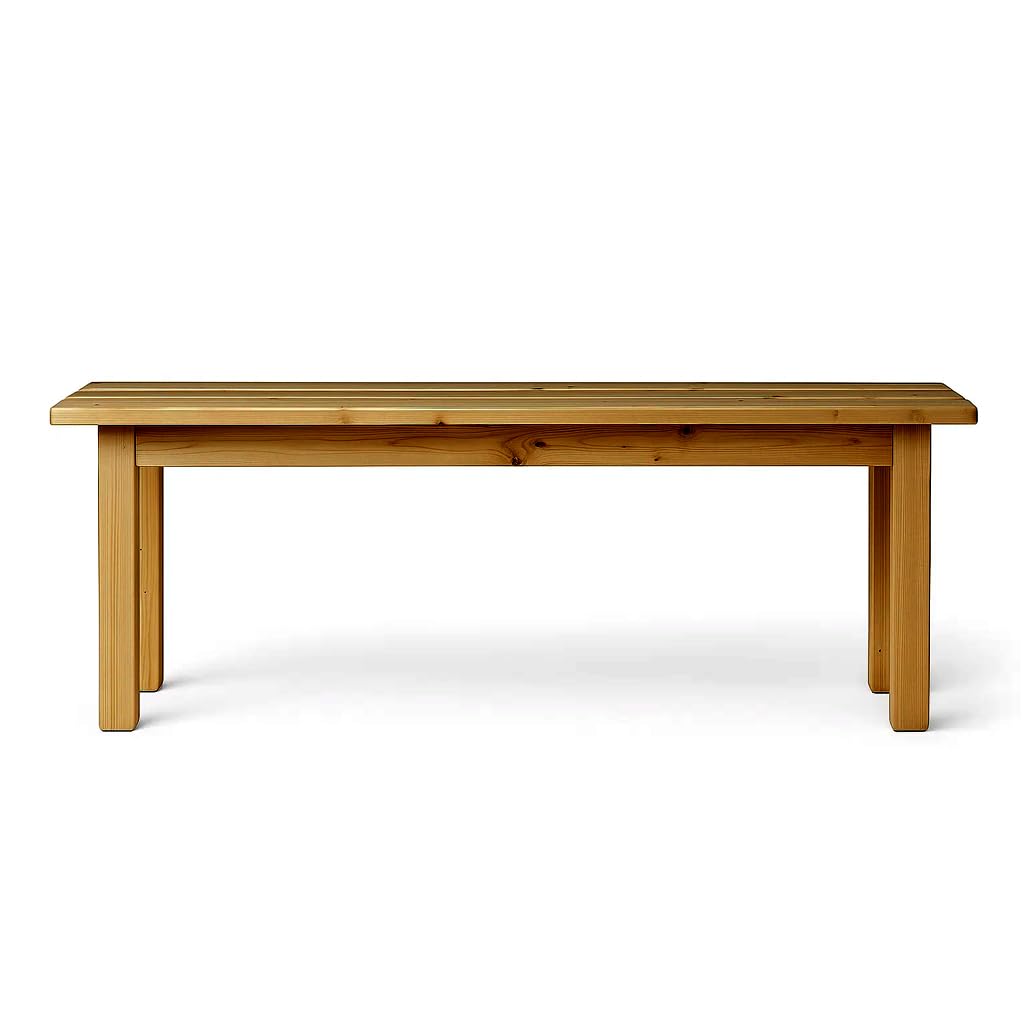 Spacio Norrköping EKO – Banco de Madera de Pino para Jardines, Terrazas, Campos de Fútbol o Pádel, Gimnasios y Vestuarios – Estilo Eco de Uso Profesional o Doméstico (Barniz Aceite, 100cm)
