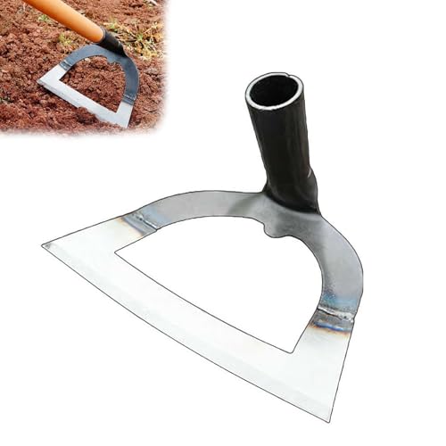 Hollow Garden Hoe - Heavy Duty Triangle Weed Hoes for Gardening, Handheld Weeding Rake Sharp Blade Hand Weeding Tool for Backyard Farming Soil Loosening Tilling and Planting, Tight Spaces (21.5cm)
