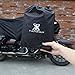X AUTOHAUX Motorcycle Cover Lightweight Half Cover Outdoor Waterproof Rain Dust Protector Black XL for Most Full Dress Touring Cruiser