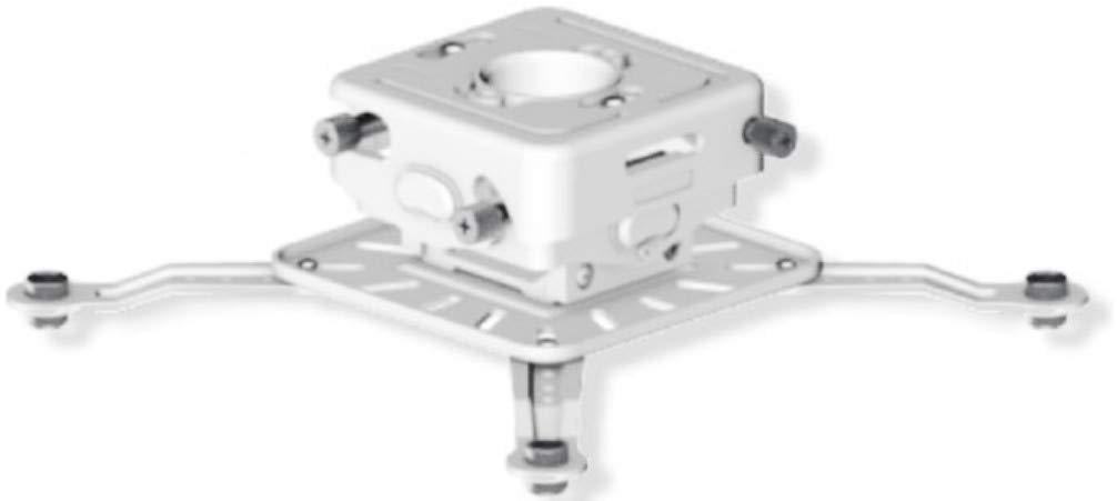 Crimson AV JR3W SyncPro Universal Mount for Projectors with Micro Adjustment, White, 70lb (31.8kg) Weight Capacity, 13.8