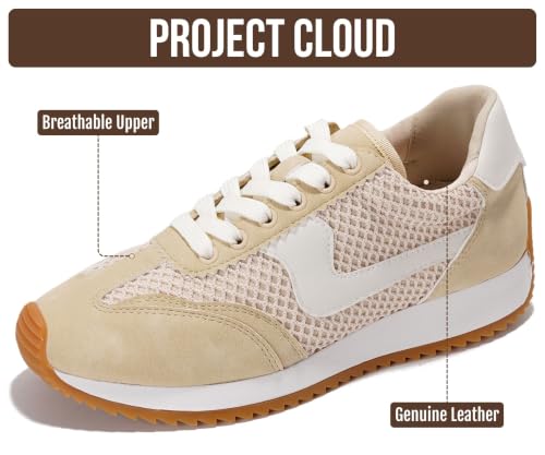 Image of Project Cloud Fashion Sneakers for Women 2026 - Lightweight Lace-Up Shoes for Women with Memory Foam Insoles - Trendy Womens Shoes - Non-Slip, Comfortable Womens Sneakers (Madison)