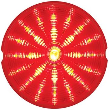 United Pacific STL1001LED 41 Red LED 1950'S Pontiac Style Round Tail Light- Red Lens