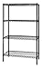 Quantum des systèmes de stockage Wr63–1236bk kit de démarrage pour 160 cm Hauteur de fils à 4 étages Etagère, finition noire, 18" Width x 60" Length x 63" Height, noir, 1