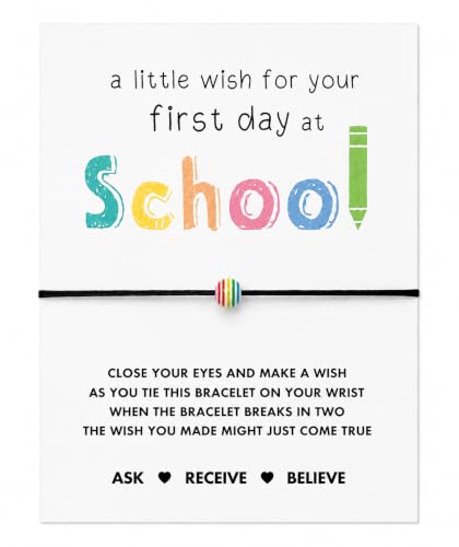 First day at school gift | First day at school wish bracelet | Good luck present for starting school