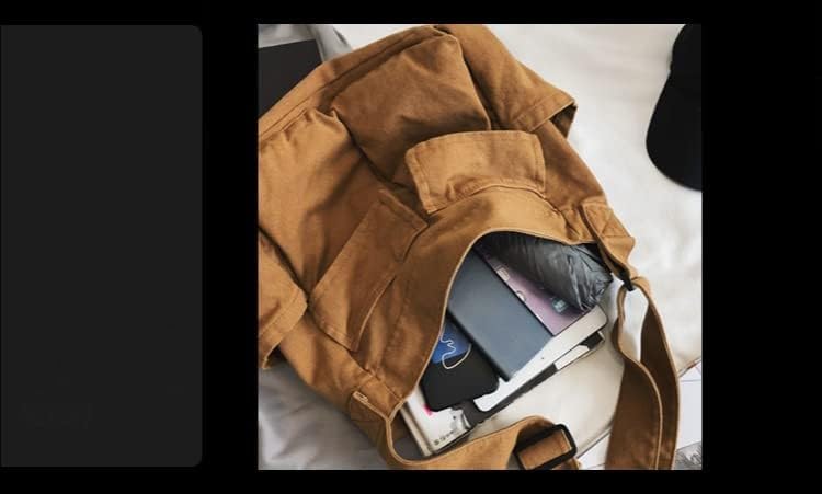 [JUNENTER] キャンバスメッセンジャーバッグ、ヴィンテージバッグ、レターパターン、クロスボディバッグ、エモゴス、ショルダーバ