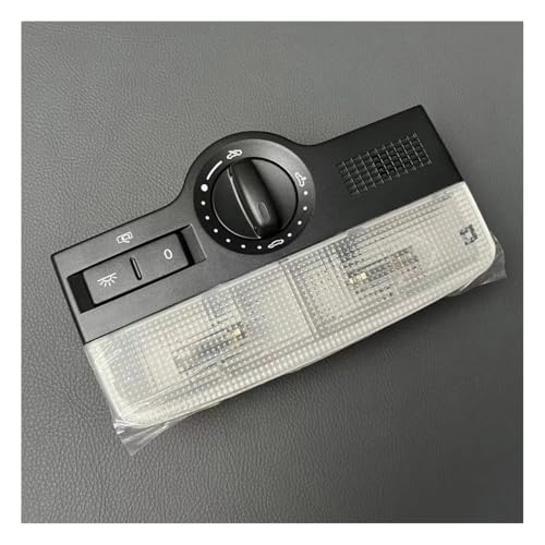 Luz de lectura QQLADY interruptor interior y techo solar negro para VW 2009-2015 18G959613