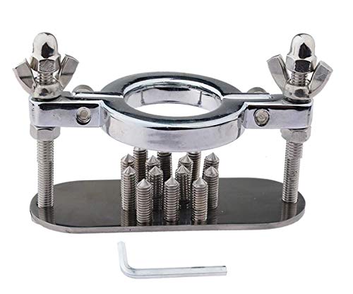 Bondage Masters Pince à testicules lestée CBT, avec vis de serrage réglables