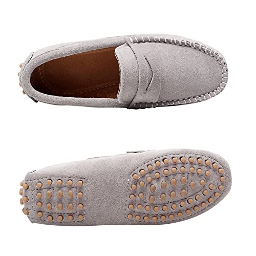 Image of rismart Boys Girls Slip on Loafers Casual Flat Kids Moccasin Slippers