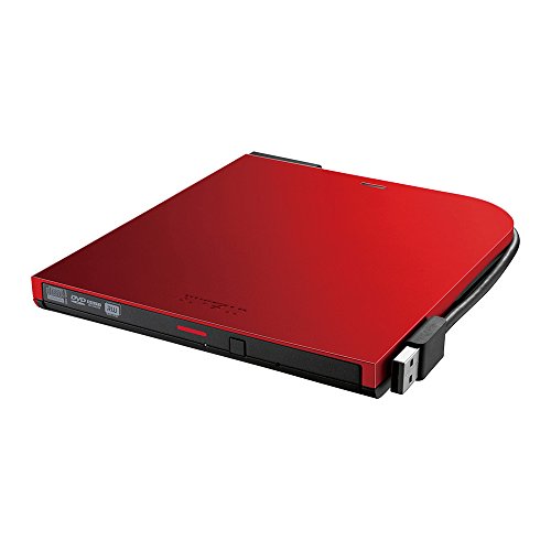 BUFFALO ポータブルDVDドライブ バスパワー不足時も安心「給電ケーブル」付き 国内メーカー USB2.0 レッド DVSM-PT58U2V-RDD BUFFALO ポータブルDVDドライブ バスパワー不足時も安心「給電ケーブル」付き 国内メーカー USB2.0 レッド DVSM-PT58U2V-RDD