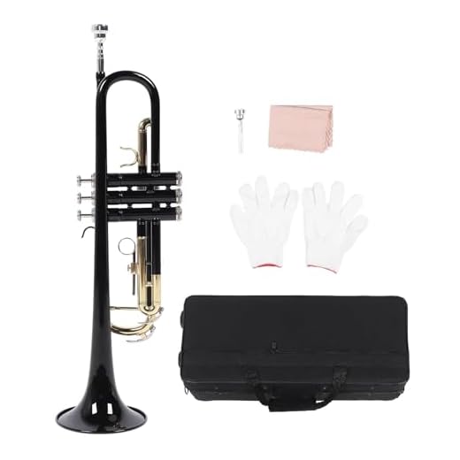 Trompeta Bb Instrumento de Latón Negro para Principiantes, Set Estándar, Fácil de Tocar - Sonido Excelente, Válvulas Resistentes al Agua, Ideal para Música Profesional y Banda