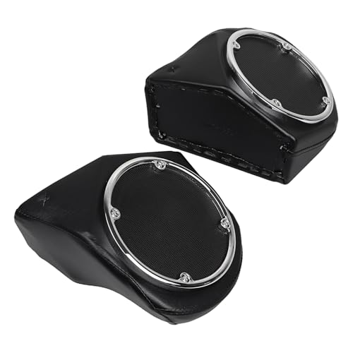 Parlantes traseros para moto 5.25 pulgadas cromado y negro miniatura 3