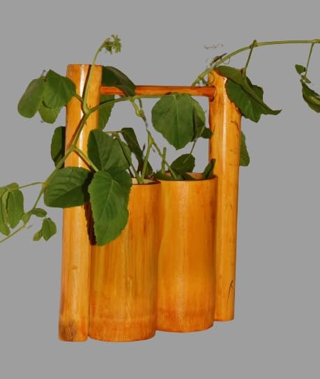 WATIKA CRAFT Table Hanging Planter Pot Bamboo Planter Eco frienndly Bamboo Planter Durable and Stylish Bamboo Planters (Double Barrel Planter) (B0C4KVS1T8) Amazon Price History, Amazon Price Tracker