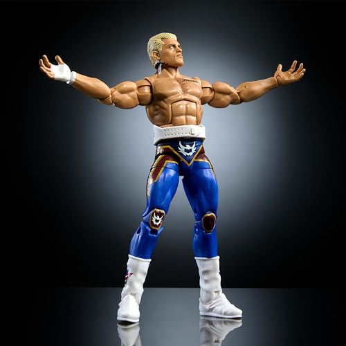 Mattel WWE Top Picks Elite Action Figure & Accessories Set, “The American Nightmare” Cody Rhodes 6-inch Collectible with Swappable Hands, Ring Gear & 25 Articulation Points by Mattel - Used condition - Image 4