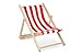 Produktbild Pinolino Liegestuhl Linus, aus Holz und 100 % Polyester, 2-fach verstellbar, klappbar, ab 2 Jahren, natur und Streifen rot/weiß