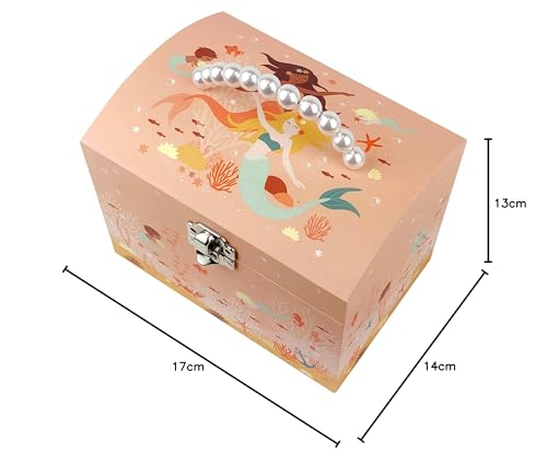 Caja de joyas musical de sirena para decorar el dormitorio infantil 6