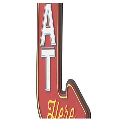 Open Road Brands Eat Here Embossed Metal Sign #TOP10