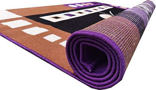 Image of Home Decore Acrylic Carpet for Your Living Room & Drawing Room Aywhere in Your Home (150x210 Purple Colour)- 5x7 Feet