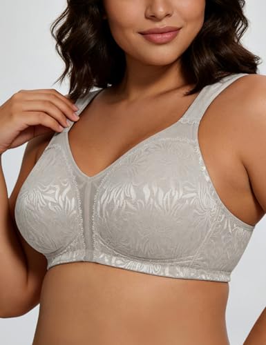 Image of Wingslove Women's Full Coverage Non Padded Comfort Minimizer Wire-Free Bra Plus Size
