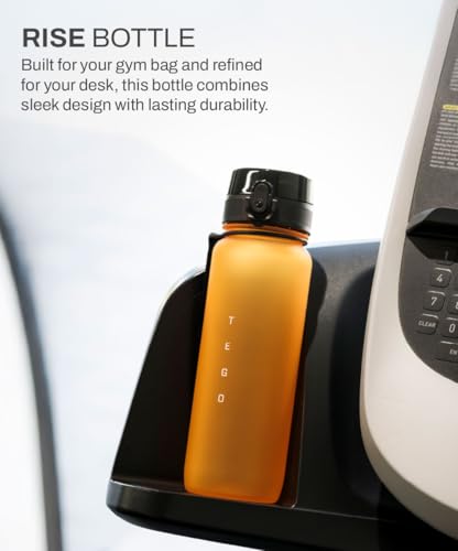 Image of TEGO Rise Tritan Water Bottle | 800ml Secure Flip Lock Lid | BPA-Free, Durable & Impact-Resistant | Wrist Strap for Easy Carry | Hydration Tracker | Gym, Office, Travel Water Bottle (Blue)