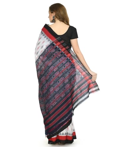 Image of Nuapatna Cotton Saree of Odisha Ikkat Orissa Traditional Handloom Sari | Bomkai | Pata | Nuapatana | sambalpuri saree | khandua patta sare | without Blouse S6