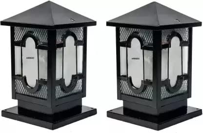 WHITERAY Black Metal Gate Light Taj Antique/Waterproof Outdoor Light for Home and Garden (Pack of 2) (B0BR7FTSQ1) Amazon Price History, Amazon Price Tracker