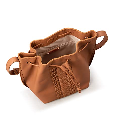 The Sak Ivy Drawstring Bucket Bag in Leather, Convertible Purse with Crossbody Strap3