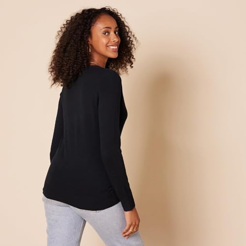 Amazon Essentials WAE35007FL18-BLA-S Women'S Lightweight V-Neck Cardigan Sweater thumb #2