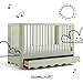 Storkcraft Casablanca Convertible Crib with Drawer and Toddler Guardrail (Sage) – GREENGUARD Gold Certified, Toddler Bed Conversion Kit Included, Fits Standard Crib Mattress, Crib with Storage