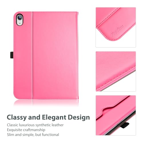 ProCase for iPad A16 11th Generation 11 Inch 2025/iPad 10th Generation Case 10.9 Inch 2022, iPad 11/10 PU Leather Case Business Stand Cover Smart Folio with Hand Strap Front Pocket Pen Loop -Pink by ProCase - Image 5