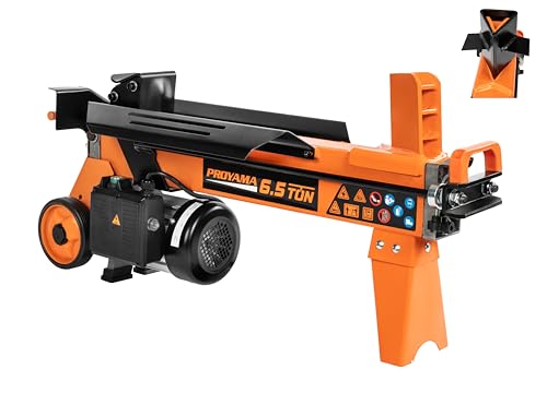 PROYAMA Log Splitter 6.5 Ton, Wood Splitter Electric Powered 15Amp,