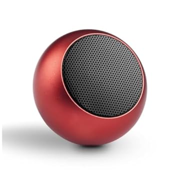 Caixa de Som Bolinha Bluetooth Super Potente Mini, sem fio, Tws Mini Speaker Amplificada (VERMELHO) - TYDA